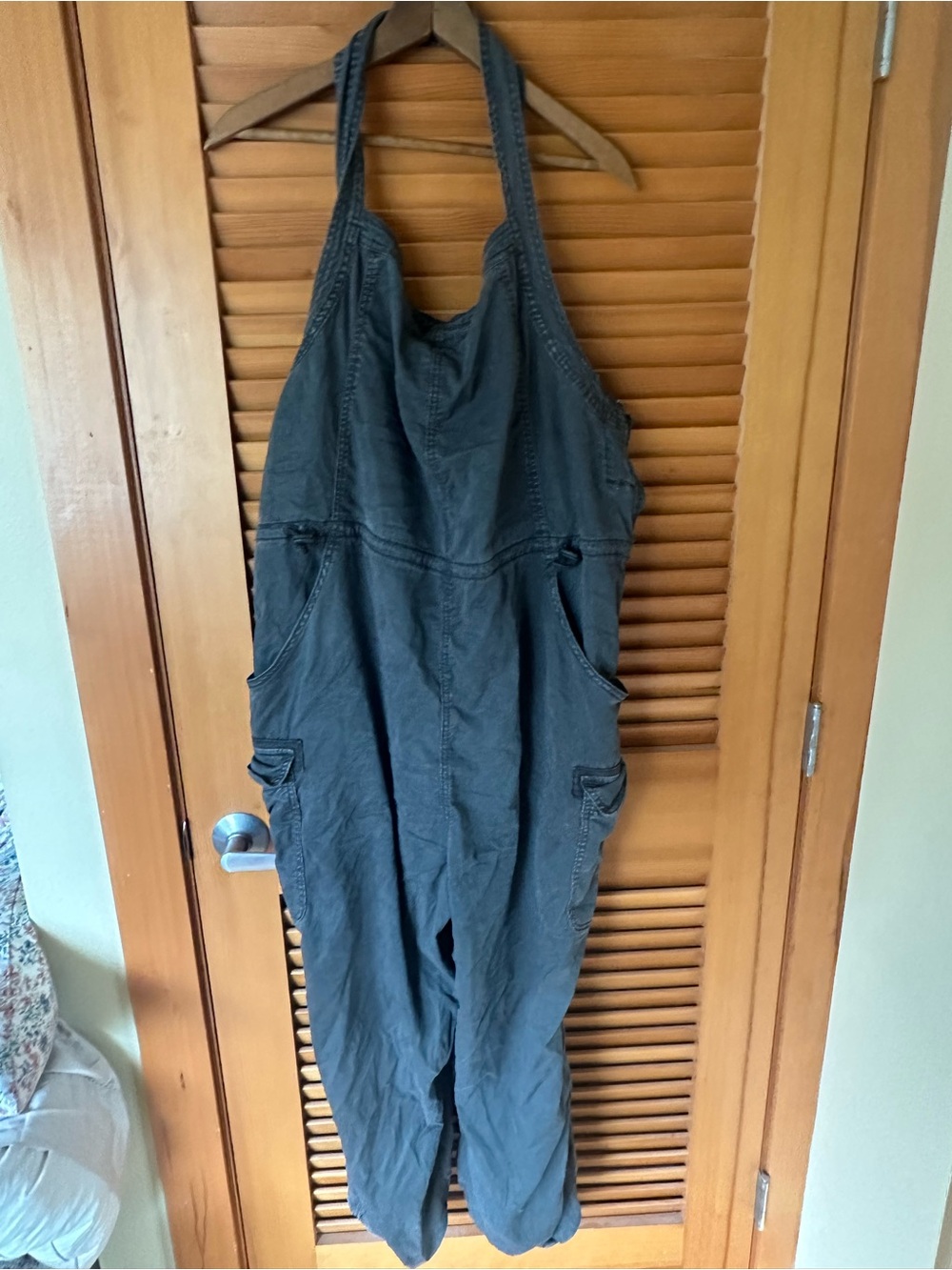 American Eagle Halter Utility overalls Jumpsuit XXL 1X dark grey